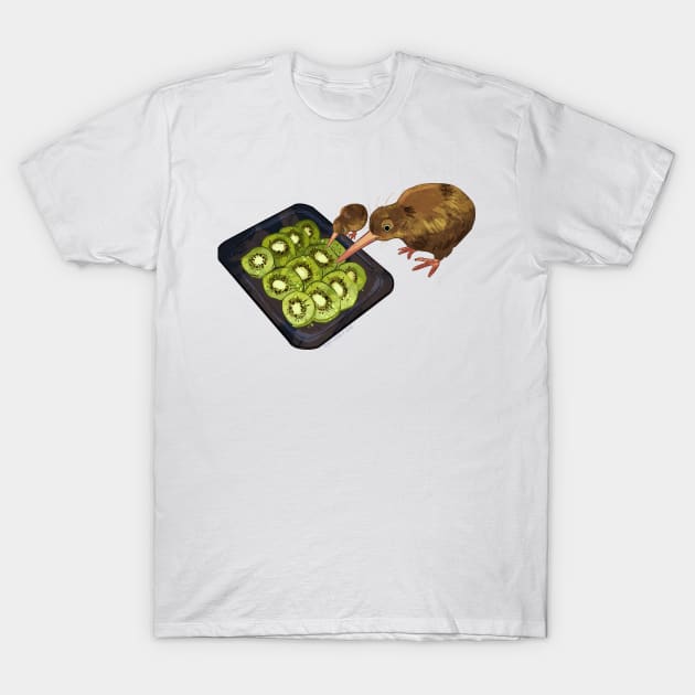 Kiwi Cannibalism T-Shirt by Catwheezie